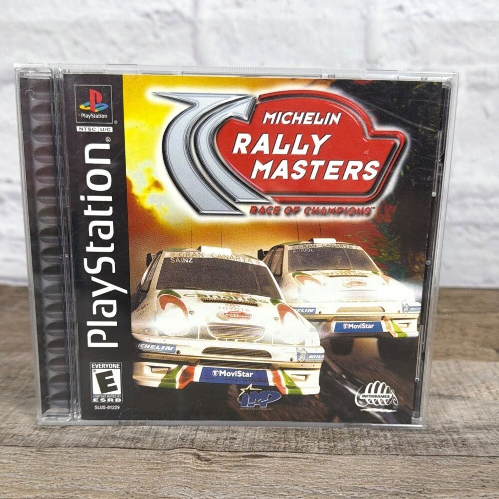 Black Label Michelin Rally Masters Race Of Champions PS1 Disc Manual Tested CIB